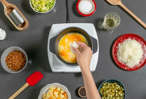 Preparar los ingredientes de la fondue