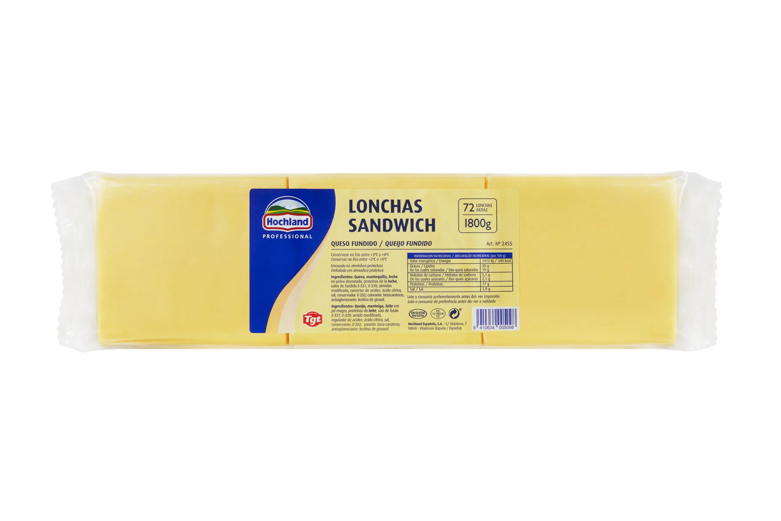 Lonchas Fundido 1,8Kg.