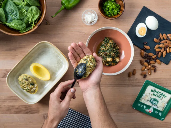 Rellenar las patatas