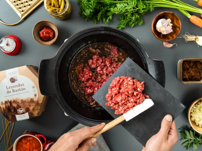 Preparar las verduras y la carne