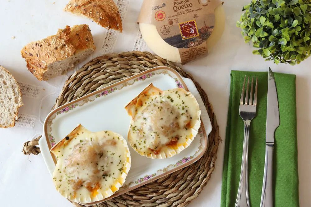 vieiras gratinadas