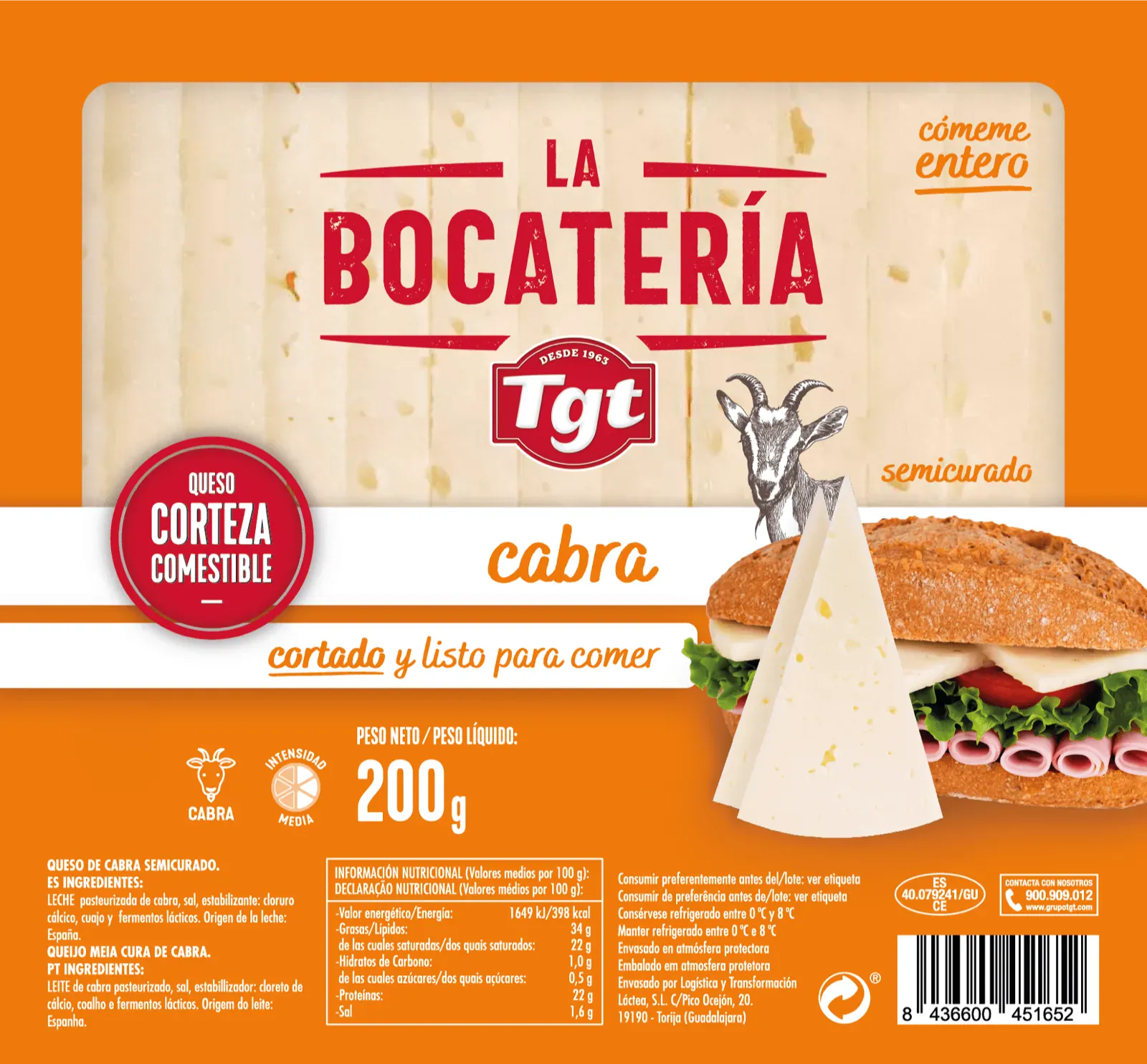 La Bocatería Precortados Cabra 200gr