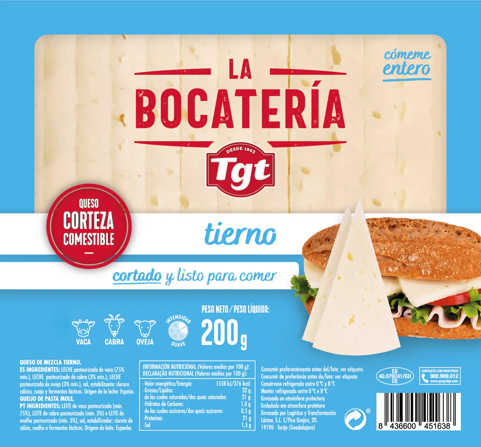 La Bocatería Precortados Tierno 200gr