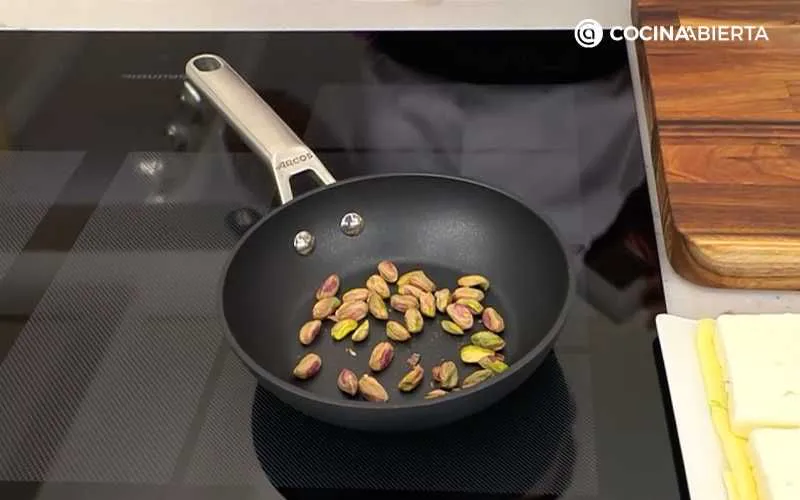 Tostado de los pistachos