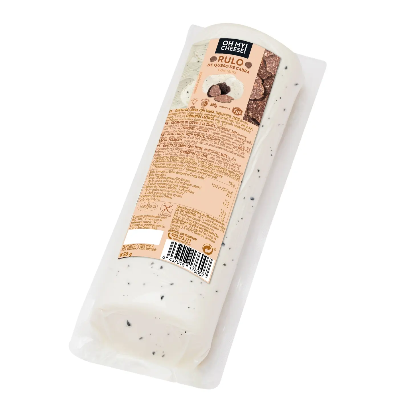 Oh My Cheese - Rulo con trufa - Cabra - 850Gr