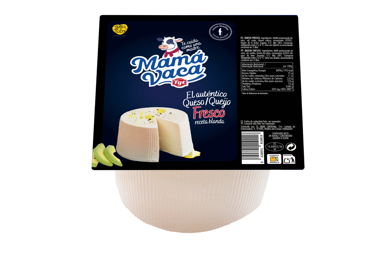 Mamá Vaca - Fresco tradicional blando pieza - Vaca - 2200Gr
